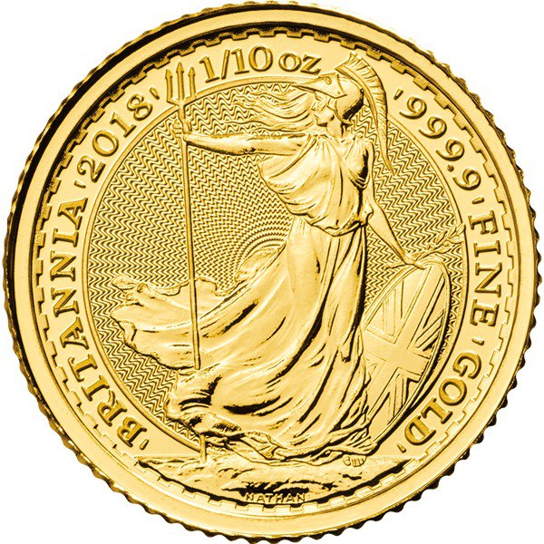 Gold Britannia Coin 2018 - 1/10oz